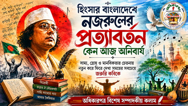 হিংসার বাংলাদেশে নজরুলের প্রত্যাবর্তন কেন আজ অনিবার্য?